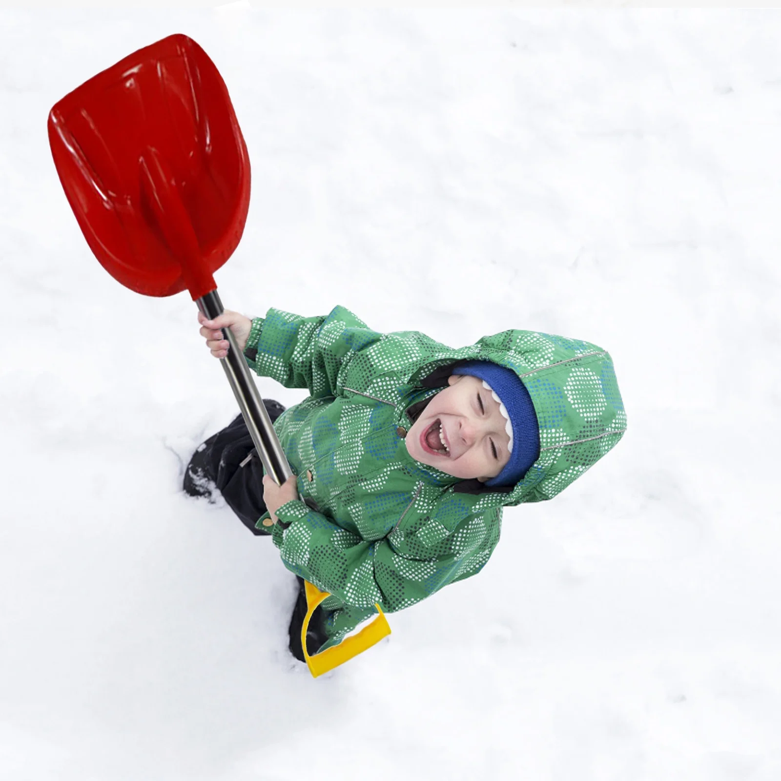 Top Hat Pattern Children's Snow Shovel Children's Beach Shovel With Stainless Steel Handle Kids Clothes Boys 2-7 Girls