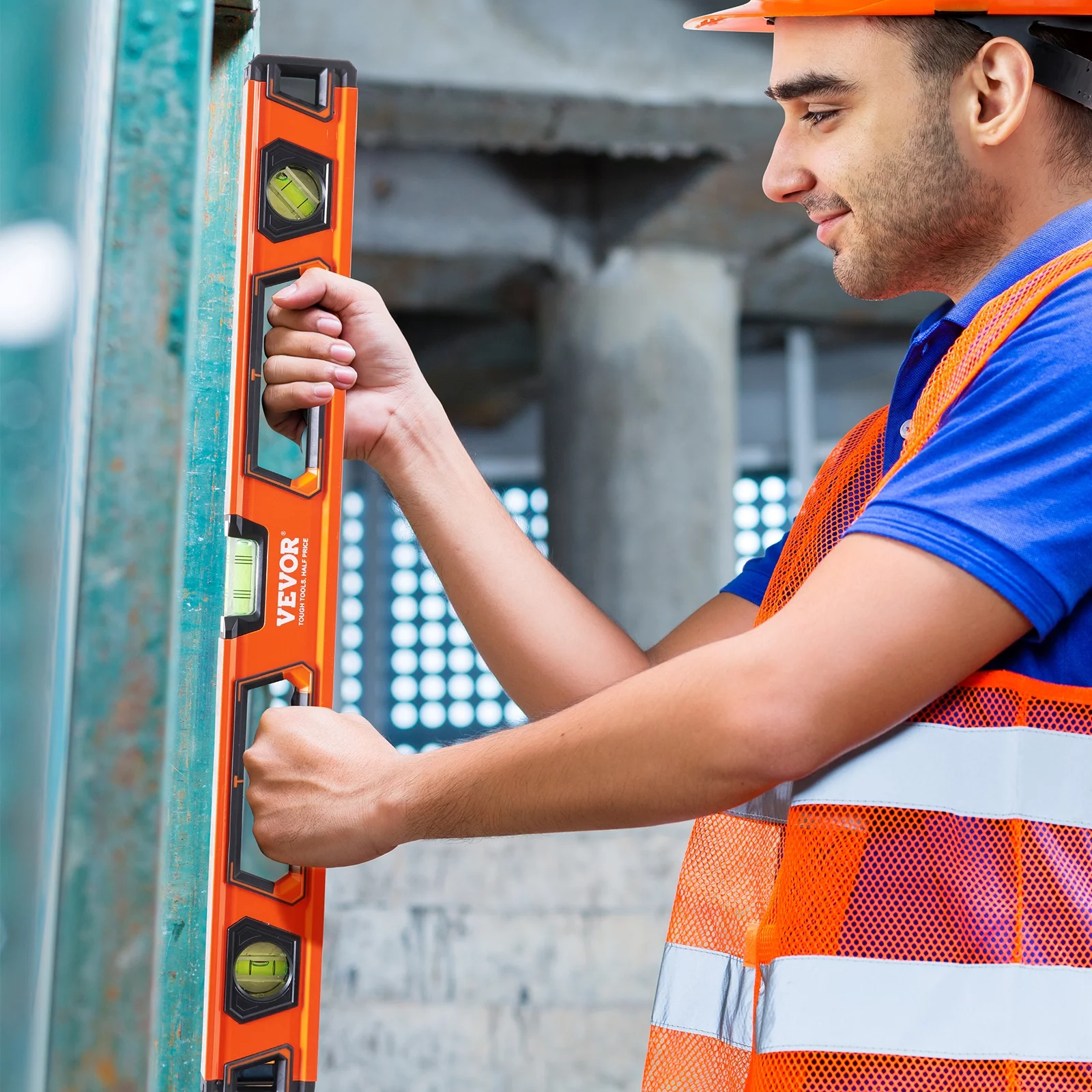 BENTISM Magnetic Torpedo Level, 48/24/16/10 in Mechanical Level Set, Bubble Vials Ruler for 45/90/180 Degree, Aluminum Alloy Leveler Tool