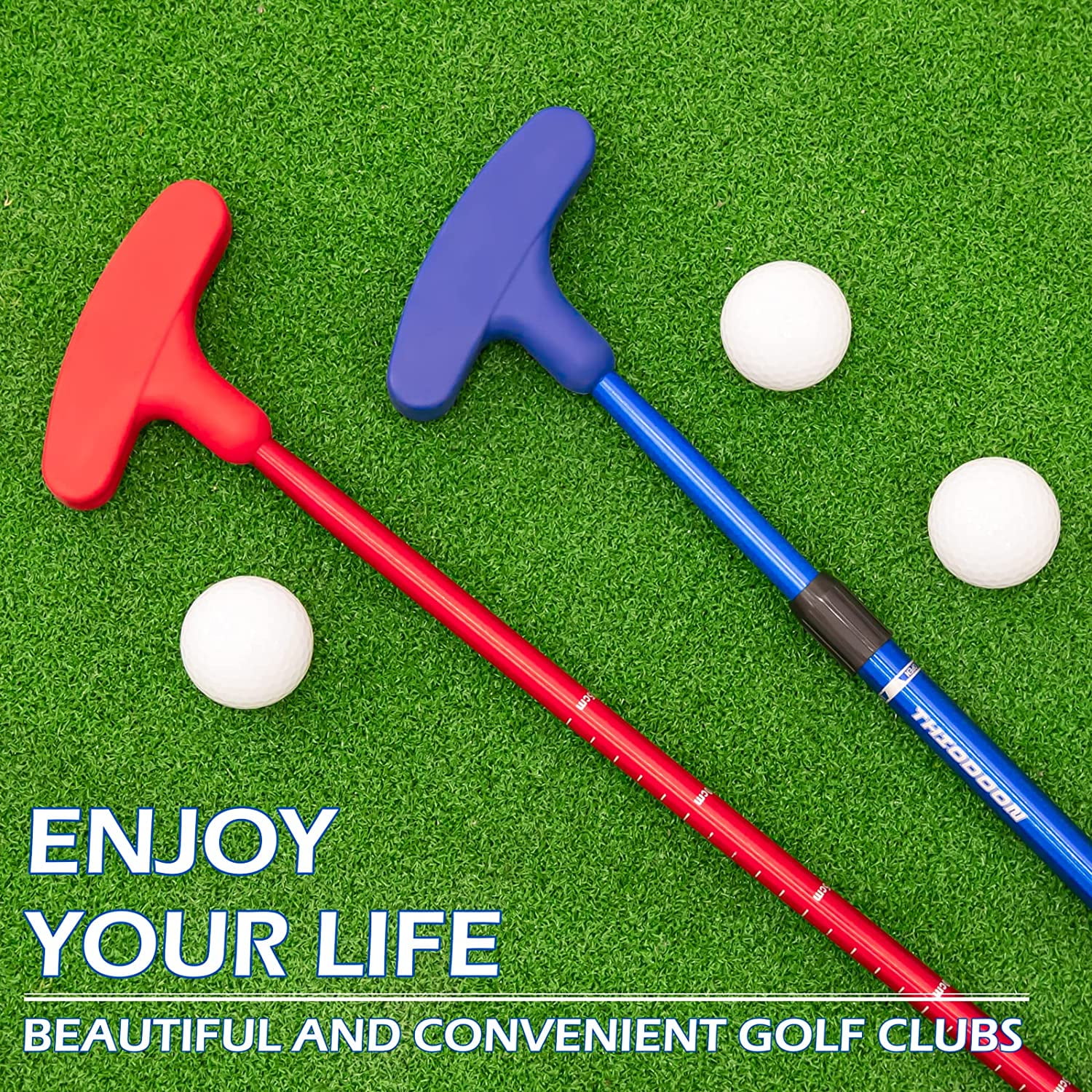 THIODOON 2 Pack Golf putters for Men and Women  Two-Way Kids Putter Mini Golf Putter for Right or Left Handed Golfers Adjustable Length Golf Putter Suitable for Children, Teenagers and Adults