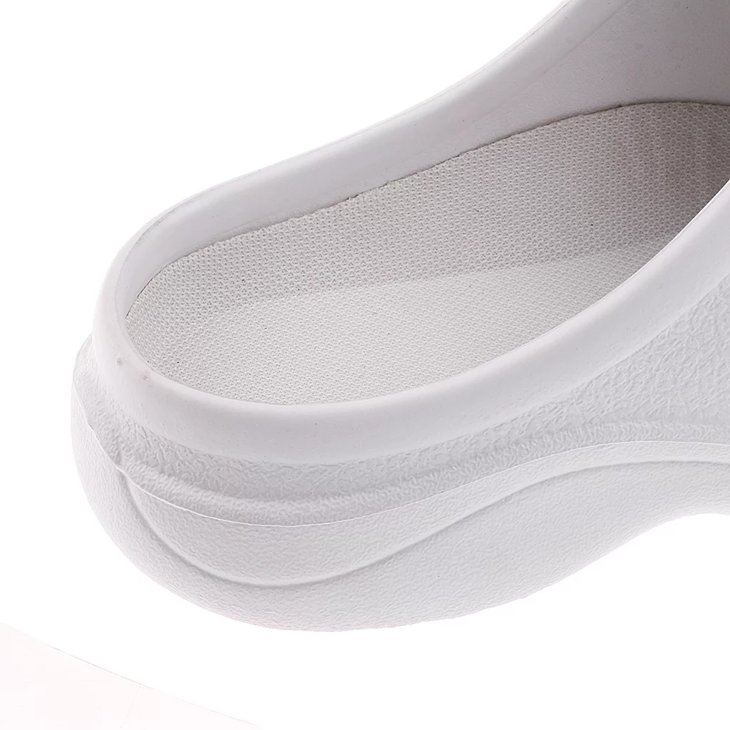 Men Women Cook Nurse Shoes Clogs Strapless 40 White