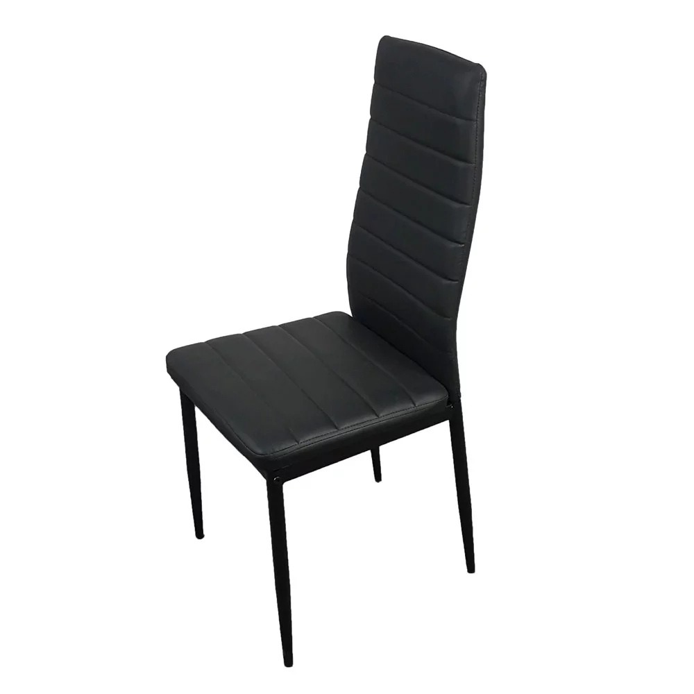 4pcs Dining Side Chairs Seat Elegant Design Home Furniture Black