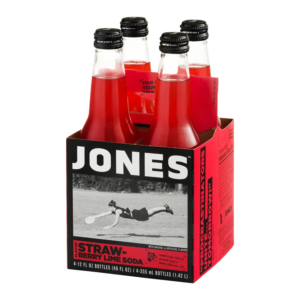 Jones Strawberry Lime Soda, 12 Fl. Oz.