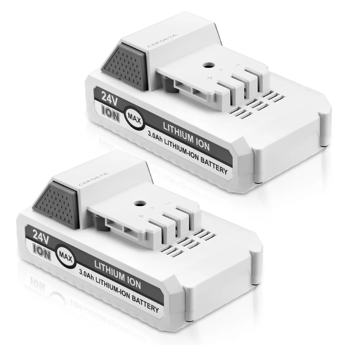 24 Volts 3000mAh Replacement Battery for Snow Joe+Sun Joe 24V 24BAT-LTX/LTW/LTE/LT/XR for EcoSharp Pro, 2-Pack