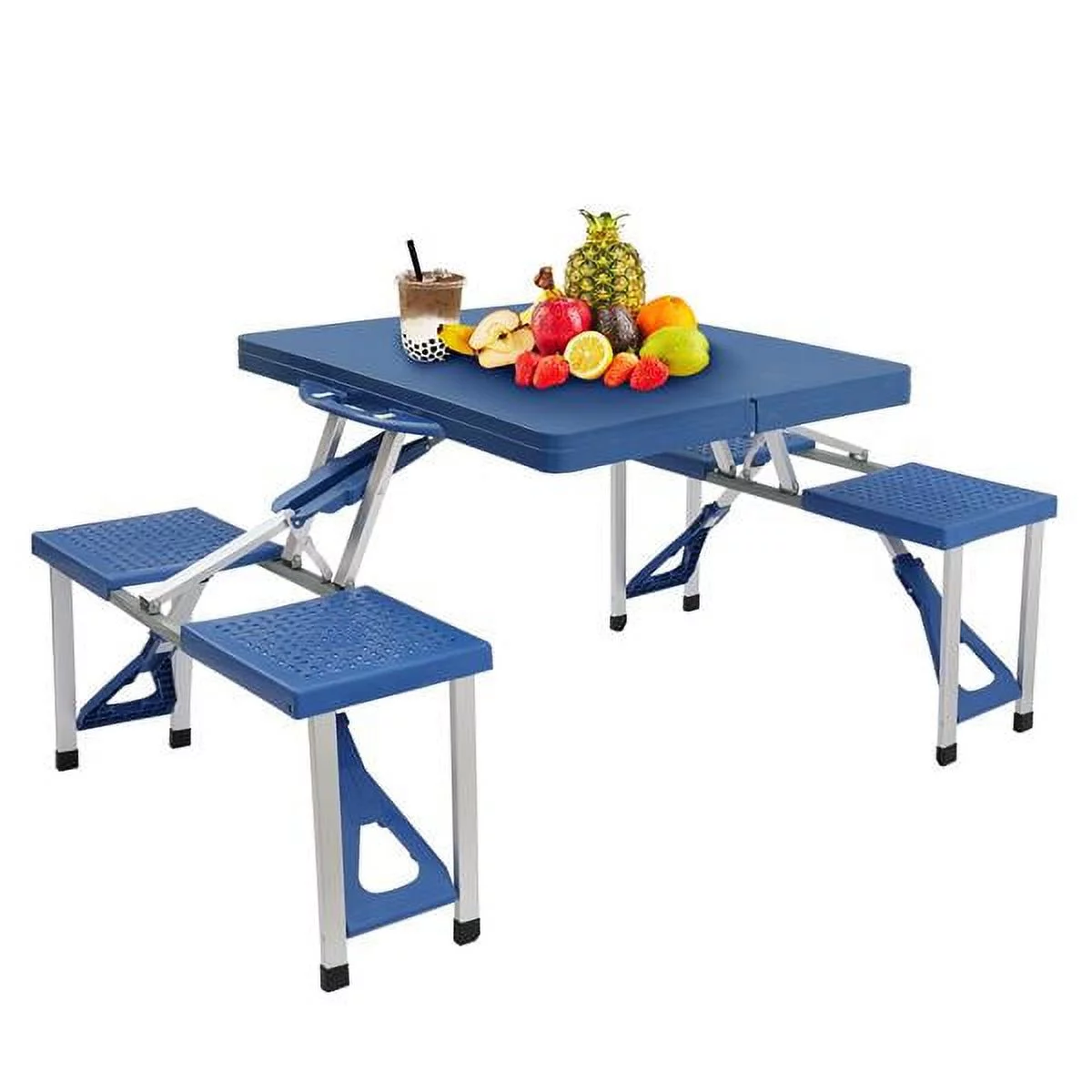 Siamese Folding Tables and Chairs-Plastic PS Thickening