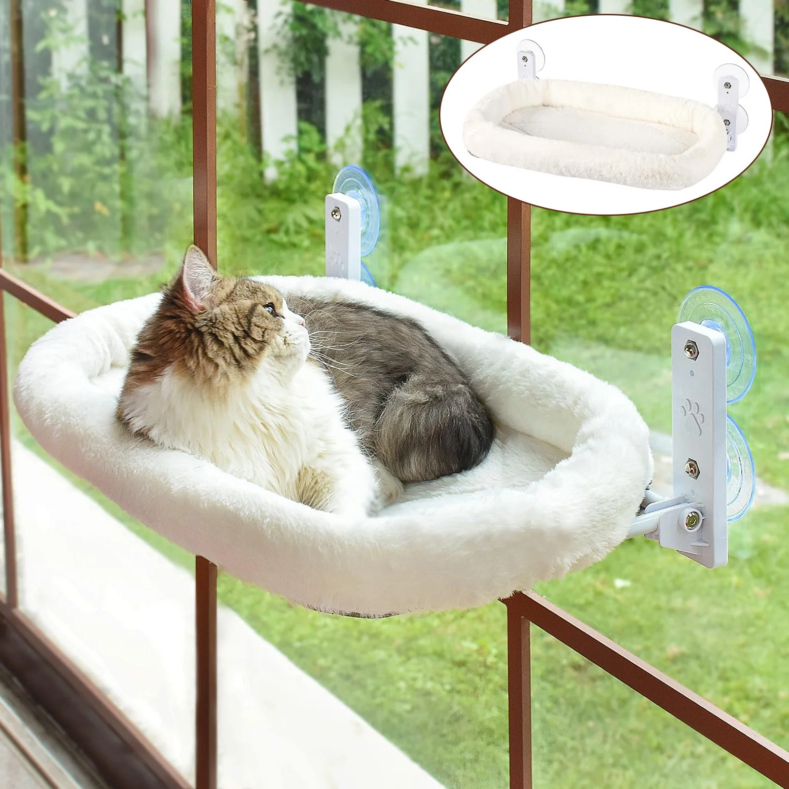 Cat Swing Bed For Pet Kitties Ideal For Sunny Balcony Or Glass Windowsill Cat Nest Hanging Bed For Lounging & Relaxing Rain Cover Dog Bike Basket Dog Accessories Accessories for Dog Puppies