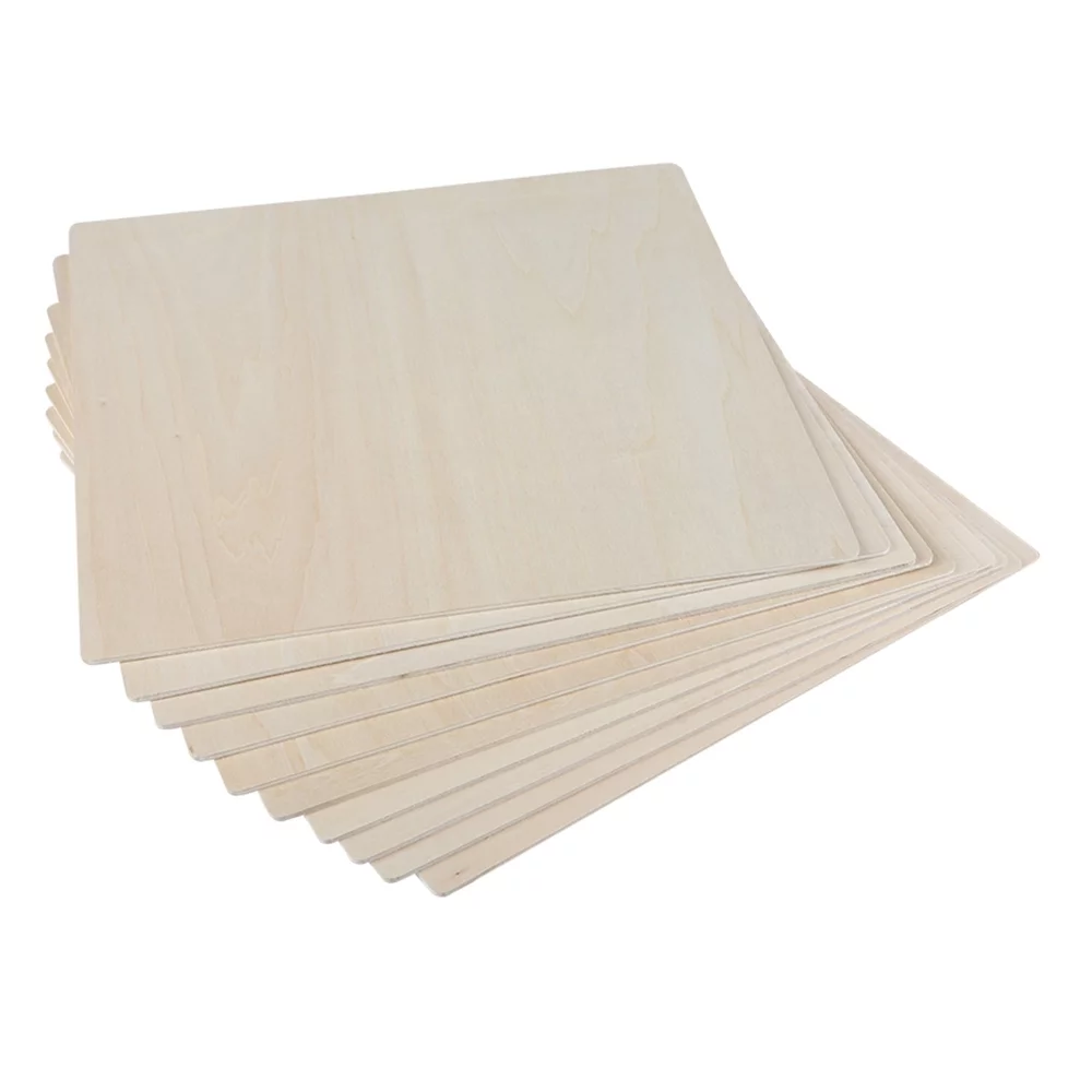 moobody Creality 10pcs Module Basswood Plywood Sheets 8x8x1/8'' Wood Pieces Materials Suitable for Engraving and Carving DIY Projects Home Decoration