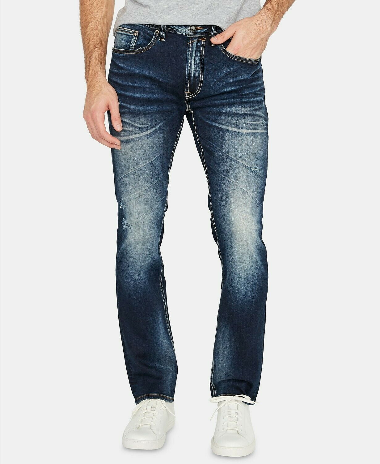 Buffalo David Bitton Men's Slim Fit Ash X Stretch Jeans Navy Size 40X32