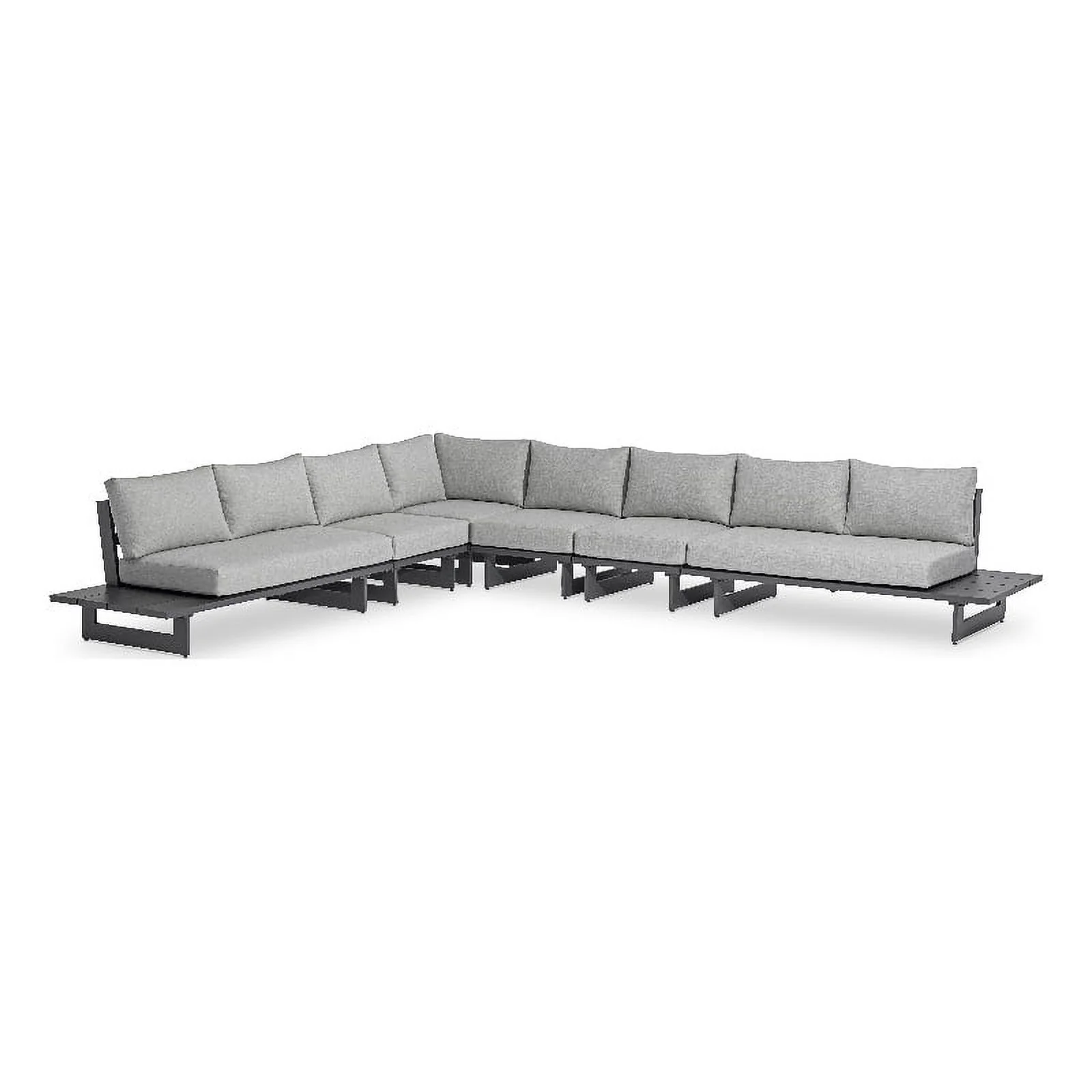 Meridian Furniture Maldives Grey Water Resisting Outdoor Modular Sectional