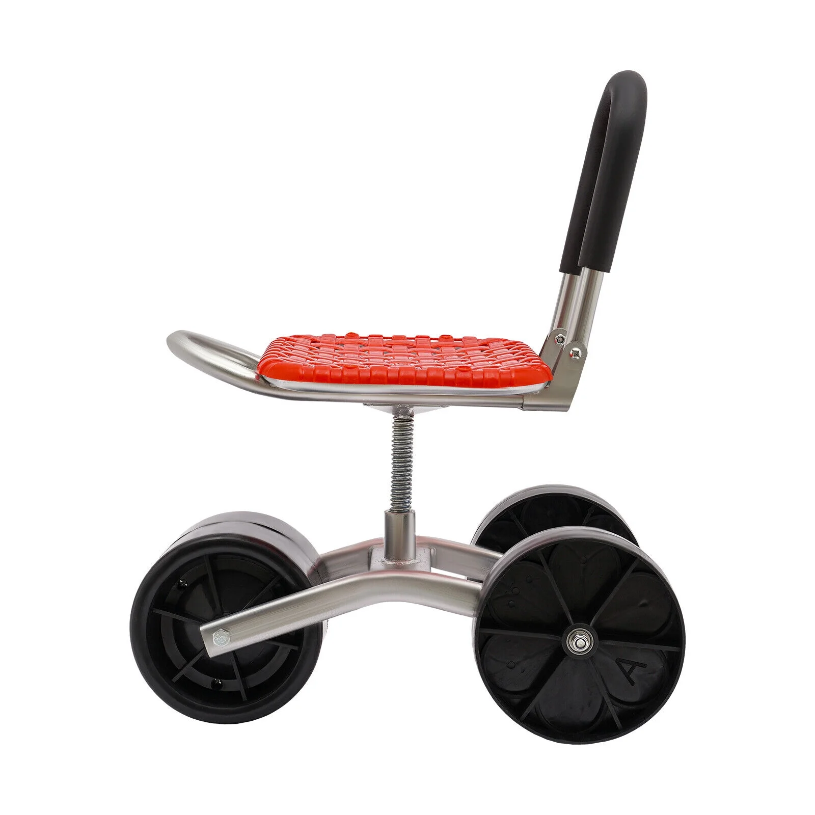 Height Adj. 360° Rotates Gardening Seats W/3 Rolling Wheels Stool Kneeling Pad
