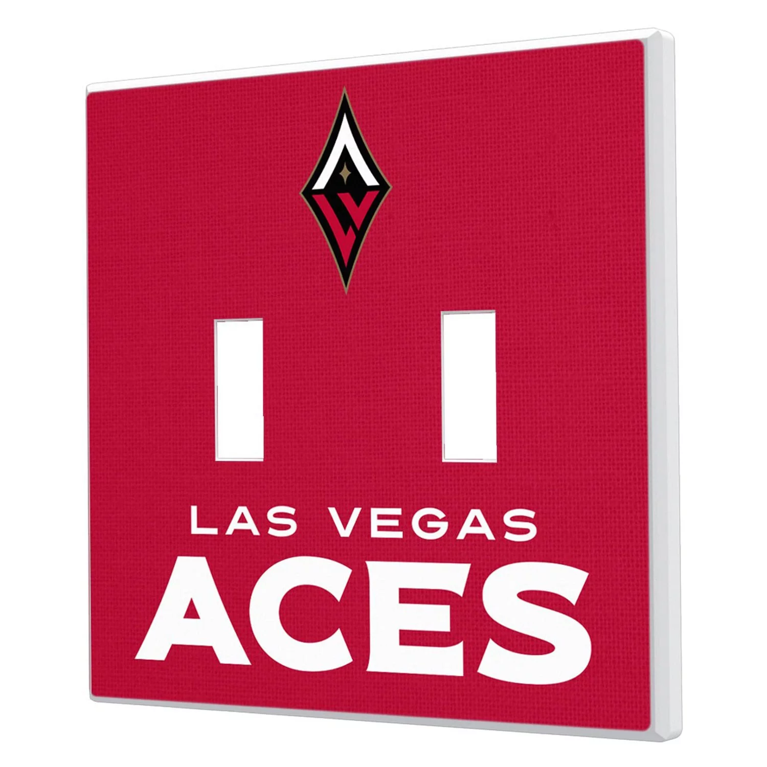 Las Vegas Aces Solid Design Double Toggle Light Switch Plate