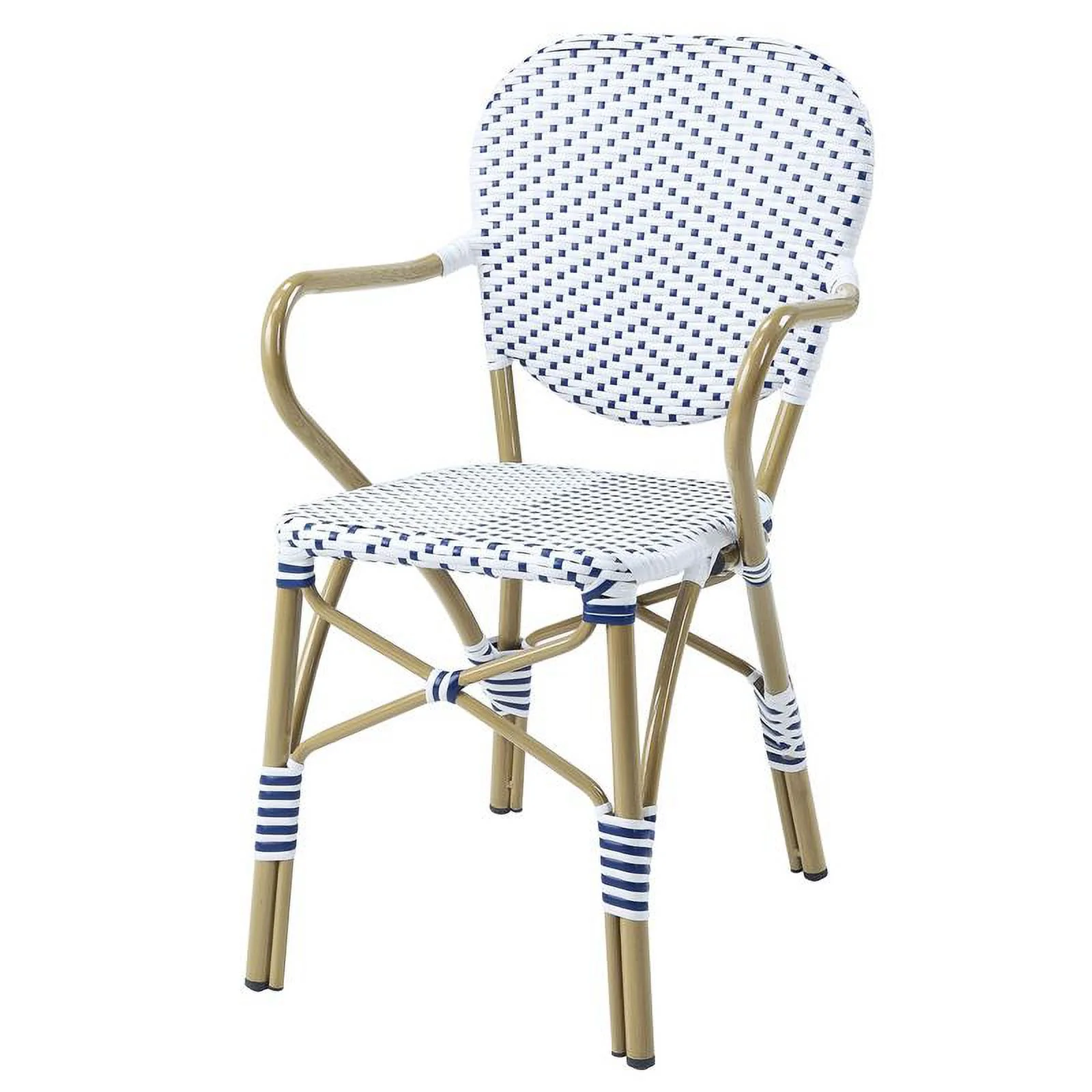 Furniture of America Hamner Aluminum 3-Piece Outdoor Bistro Set in White