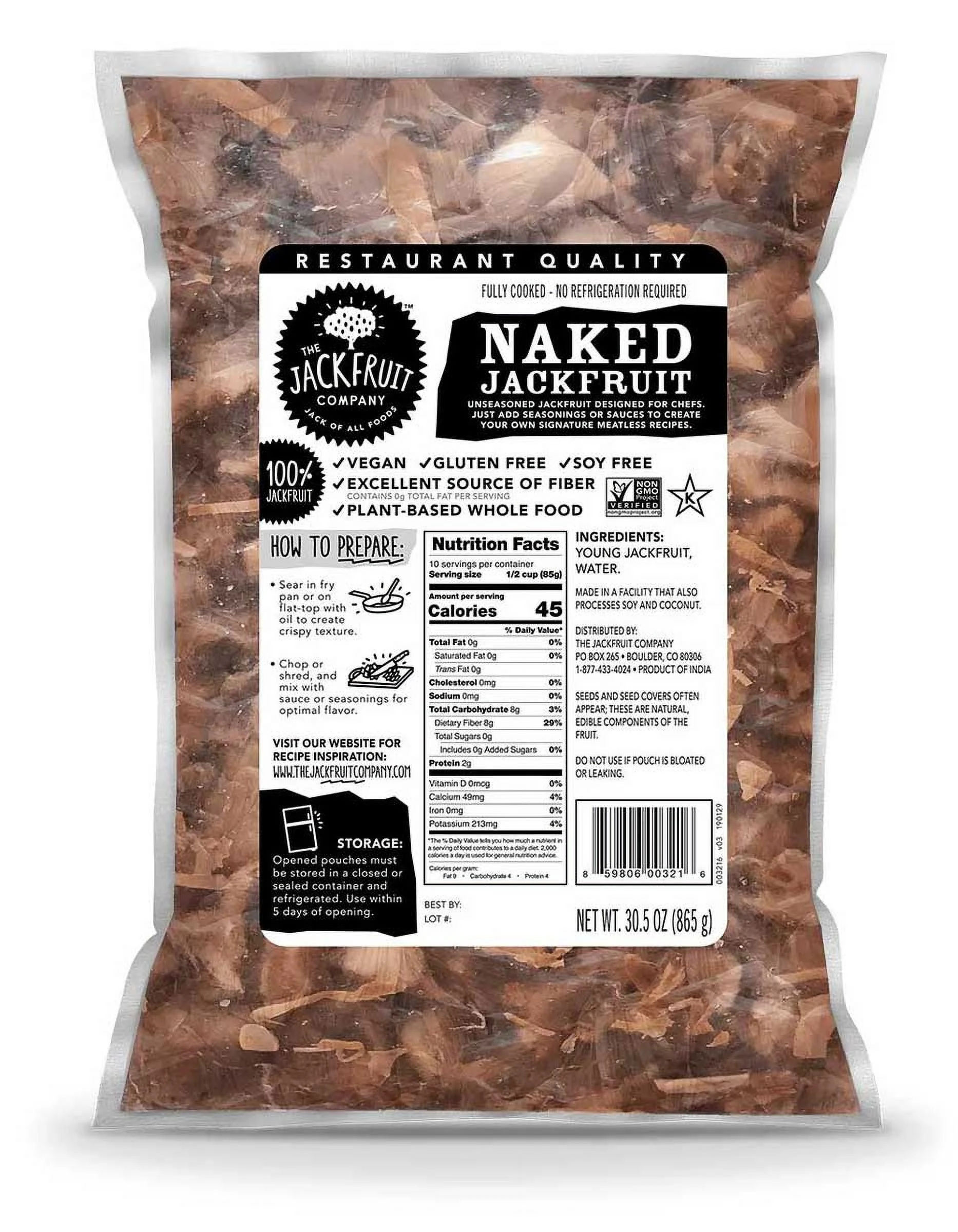 The Jackfruit Company Naked Jackfruit, 30.5 Ounce
