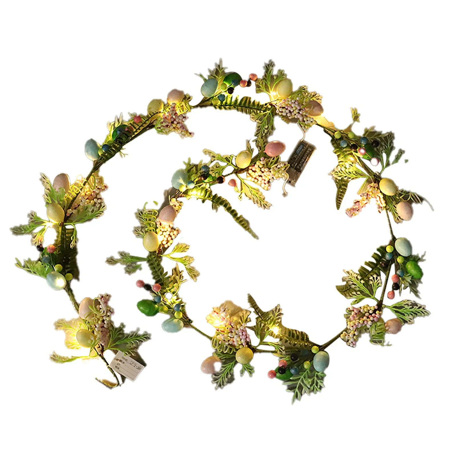 Easter Decoration Foam Eggs Flowers Wall Hanging Rattan Holiday Door Decorations Easter Decorations