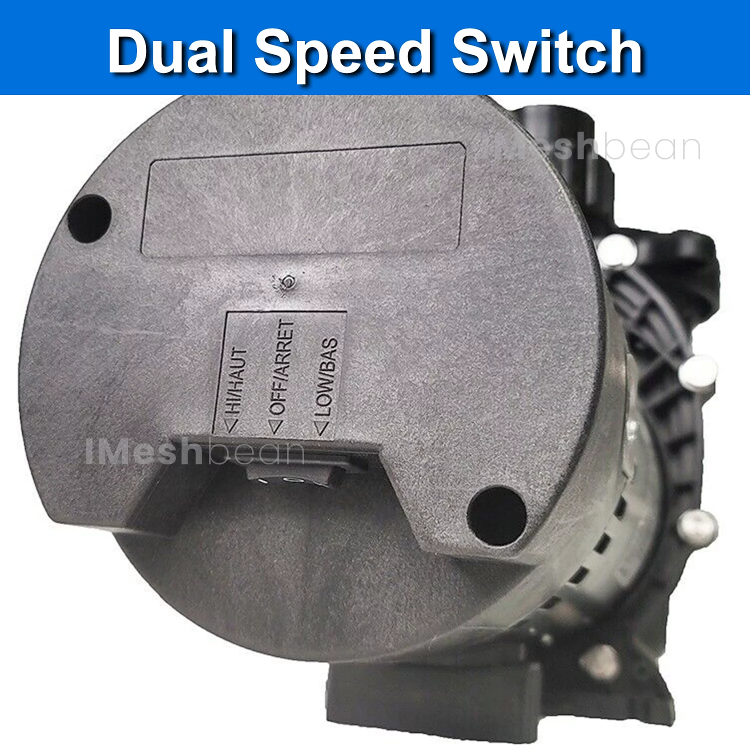 iMeshbean Swimming Pool Pump, 1HP 110V Head Max 59FT, Double Speed Pump Above Ground Pool Pump In-ground Pool Pump, 5160GPH/2280GPH Flow Rate, w/ Strainer Basket