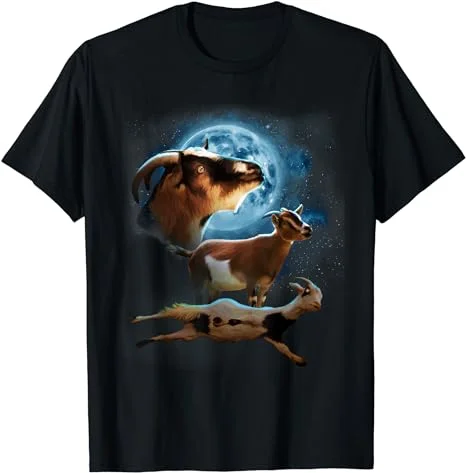 Howling at the Moon Fainting Goat Shirt - Fainting Goat T-Shirt