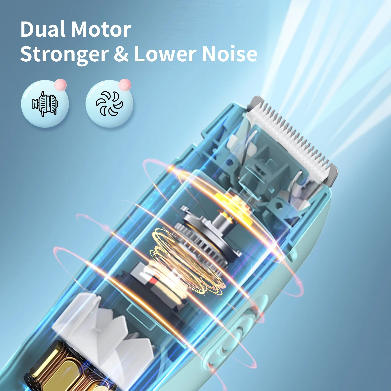 Enssu Cordless Hair Trimmer for Babies and Children with Vacuum Suction