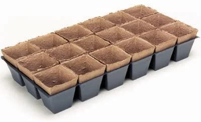 Floor Standing Pre-Planted Square Plastic Trays - Drainage Holes, 18 Pots per Sheet (3-1/2 x 4), Brand  , Case of 55