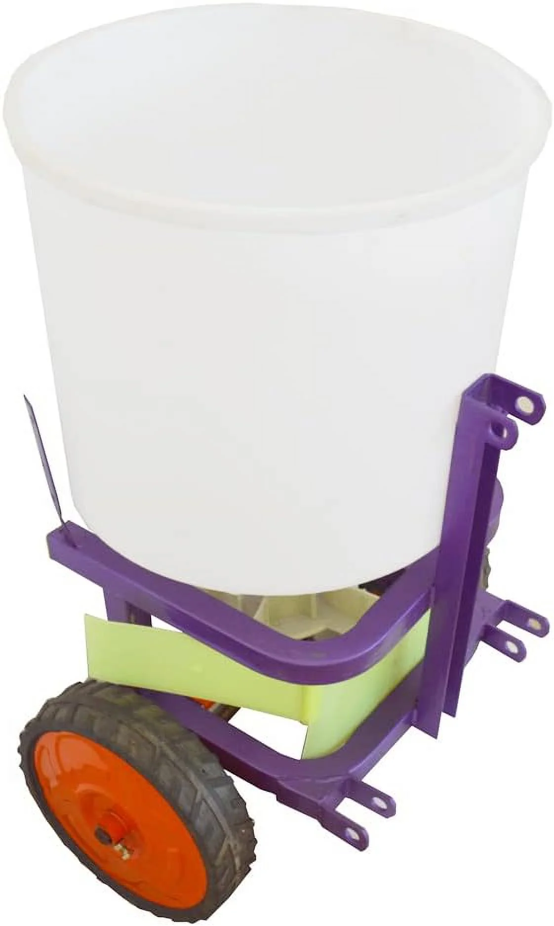 EQCOTWEA Fertilizer Spreader Broadcast Spreader Keeper Tow-Behind Rear Wheel 220LB
