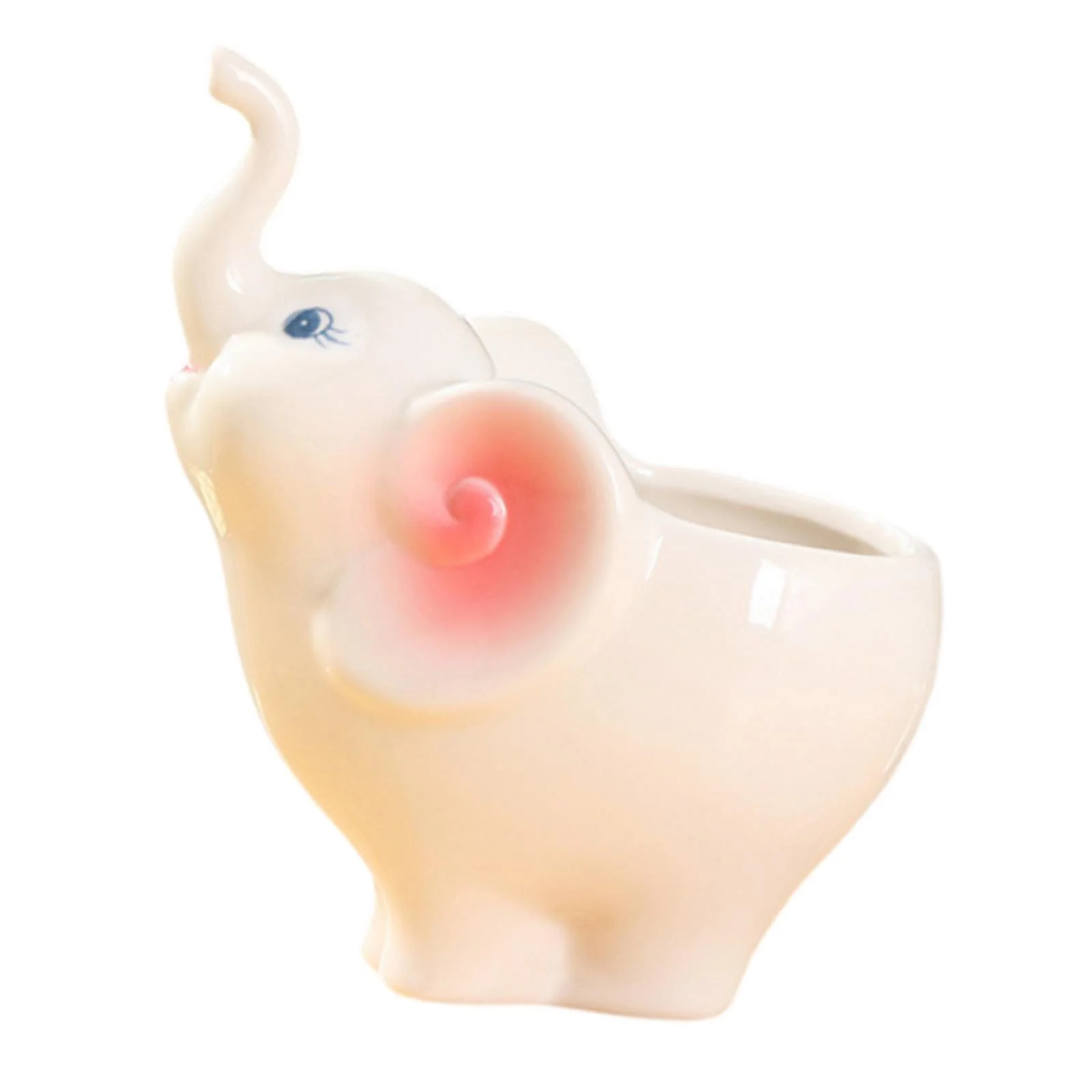 Colaxi Flower Pot Plant Nursery Pot Desktop Ornament Patio Home Decor Gardens Table Ornaments Cute Lightweight Bonsai Pot Flower Pots 11.5x7.5x12.6cm