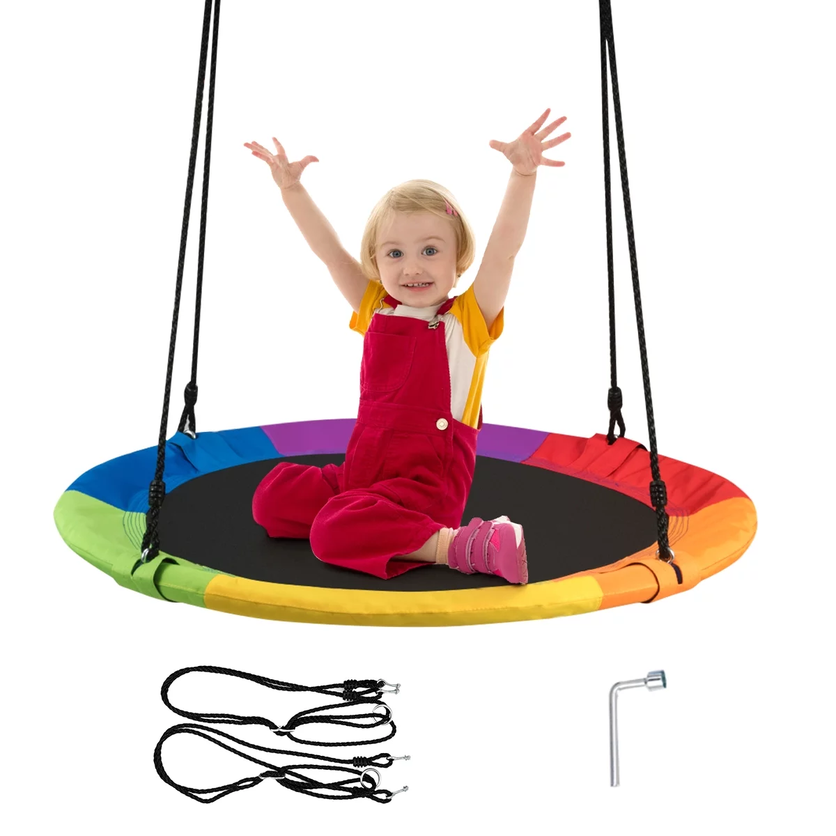 Flying Saucer Tree Swing Indoor Outdoor Play Set Swing for Kids