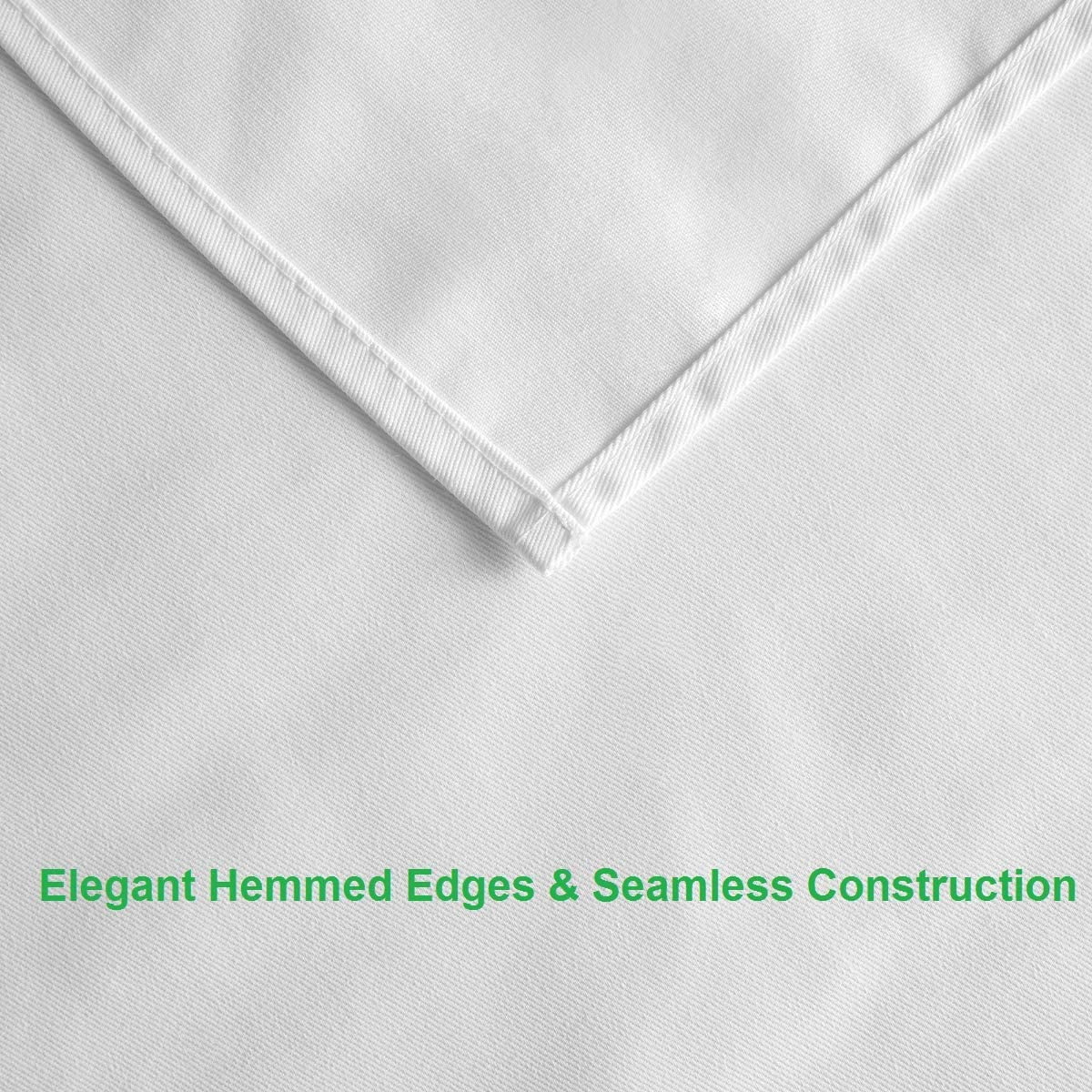 Waterfall Ruffled Fabric Shower Curtain (White)