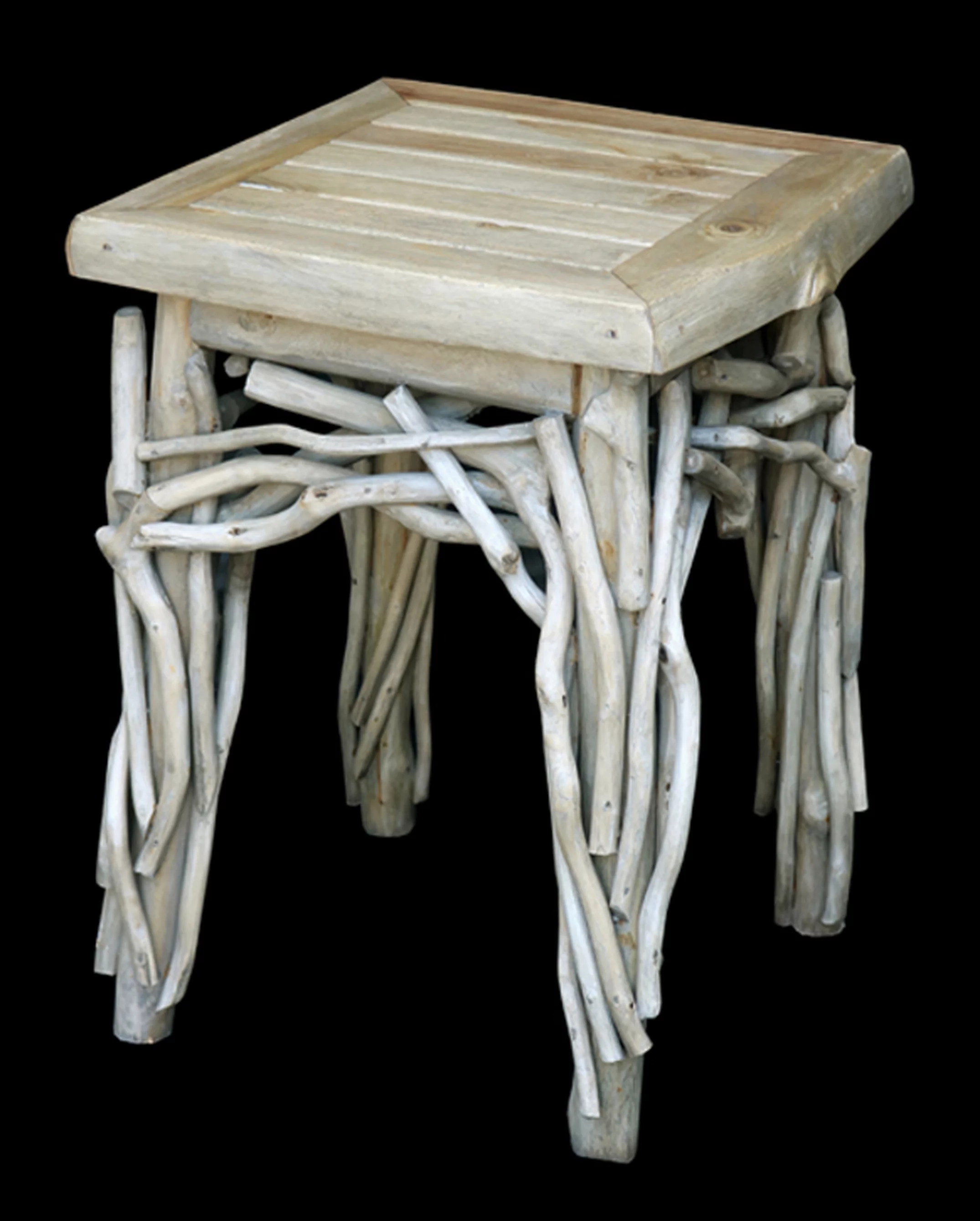 Natural Teak Branch Grizzly Adams Side Table 29 Inches Tall