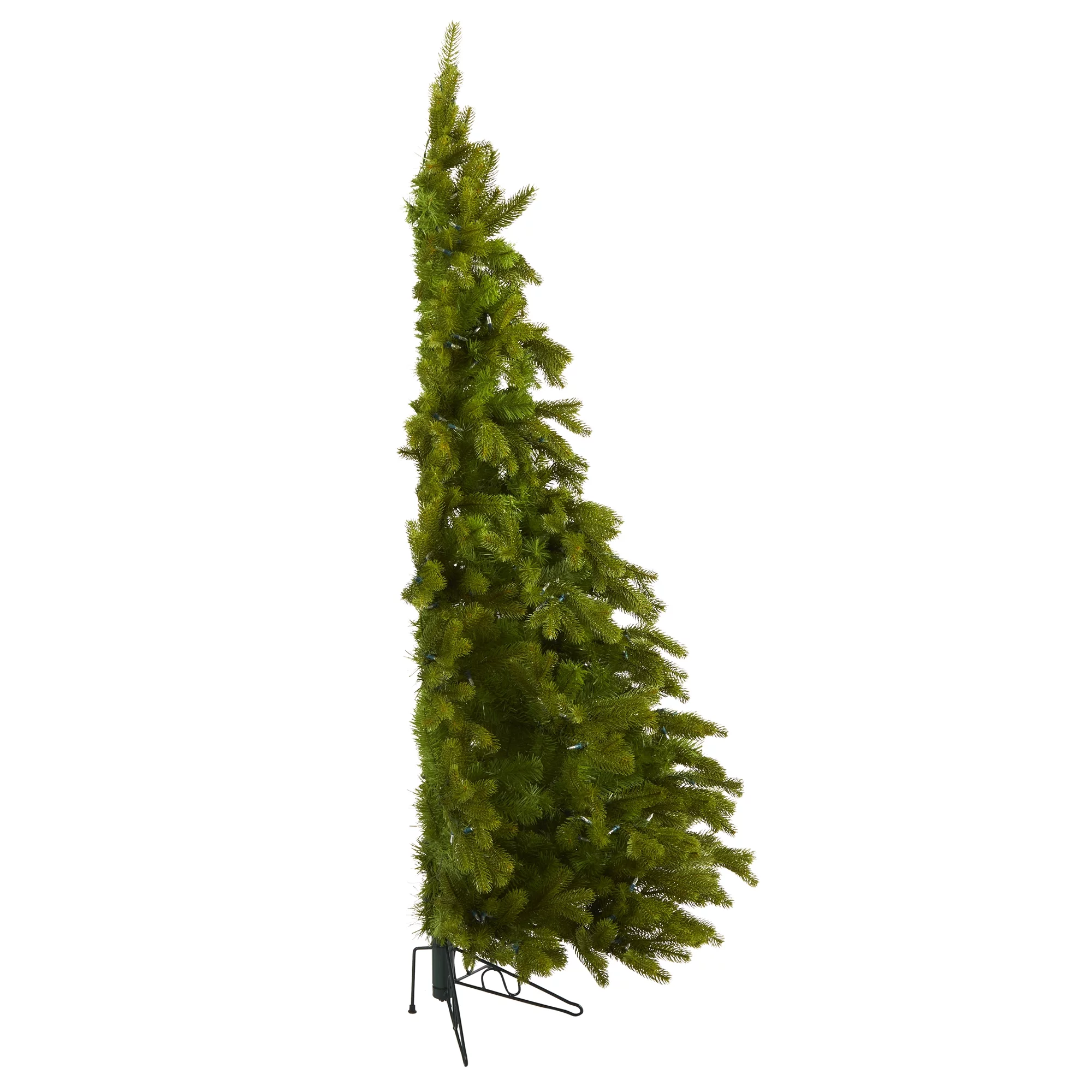 Nearly Natural Clear Prelit LED Green Holiday Spruce Christmas Tree, 6'