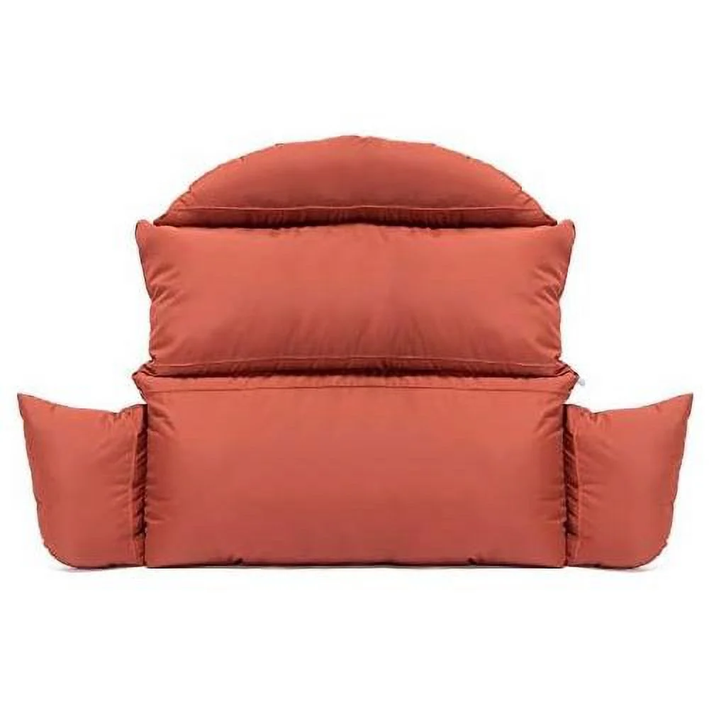 hanging 2 person double egg swing chair cushion (dark orange)