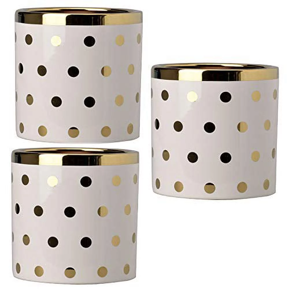 Set of 3 Navya Golden Dots Pot/Planter D5x5