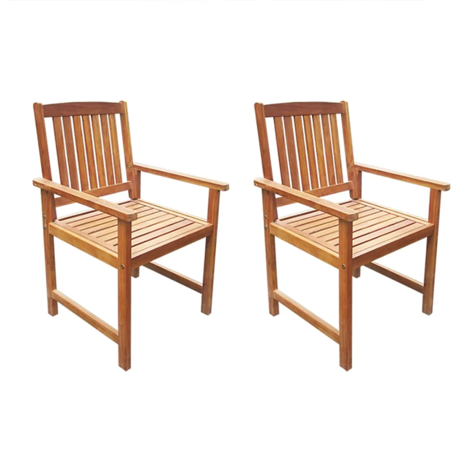 ametoys Patio Chairs 2 pcs Solid Acacia Wood Brown