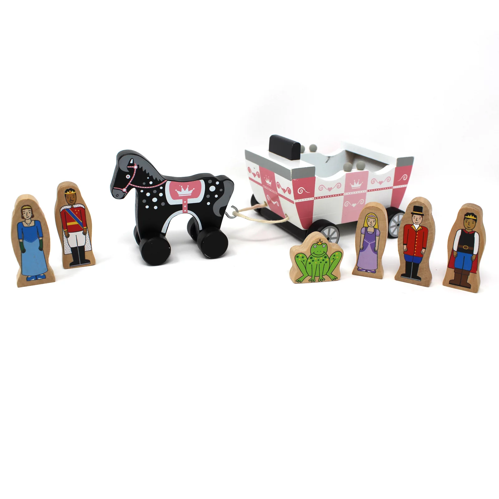 Jack Rabbit Creations, Inc. Wooden Magnetic Princess Carriage Play Set