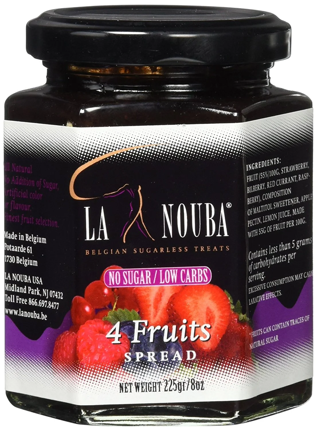 La Nouba Low-Carb No-Sugar Fruit Spreads - Available in 4 Flavors! Flavor: 4 Fruits