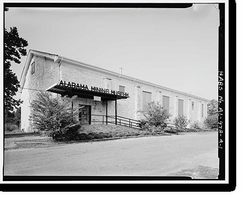 Historic Framed Print, Alabama Mining Museum, Dora School, Gymnasium, Between U.S. 78 & Burlington Northern Railroad, Dora, Walker County, AL, 17-7/8