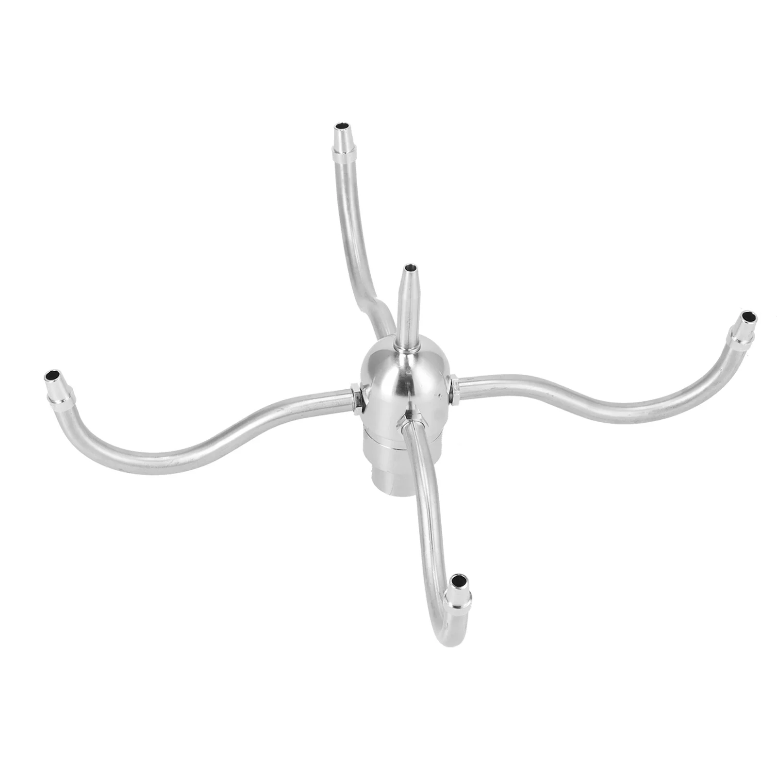 Verdant Touch Stainless Steel Rotating Sprinkler DN25 G1 Female Thread Waterscape Rotating Nozzle Stainless Steel 4 Arm Sprinkler Rotating Fountain Sprinkler