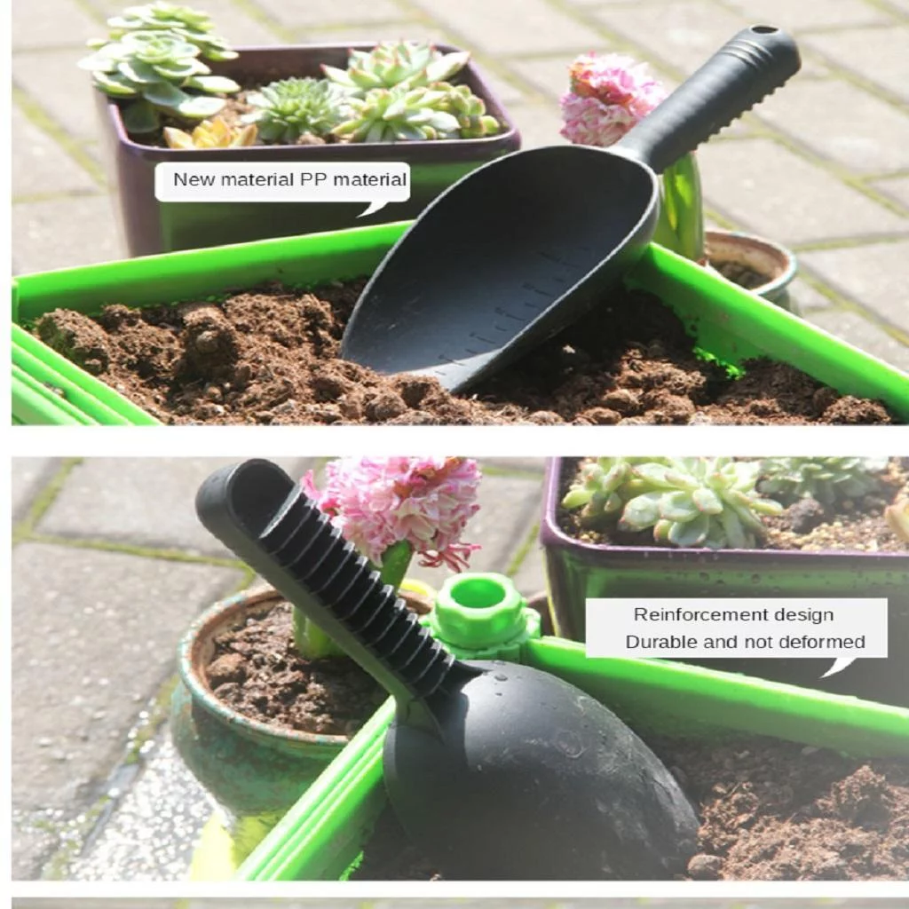 Gazechimp 4x Thickened Shovel Gardening Flowering Loose Soil Tool Black