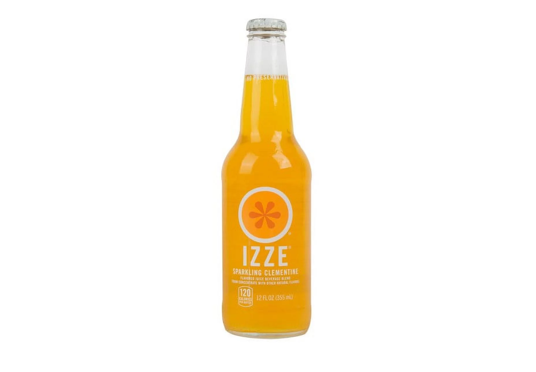 Izze Clementine Sparkling Juice, (Glass Bottles), 12 Fl Oz (Pack of 12)