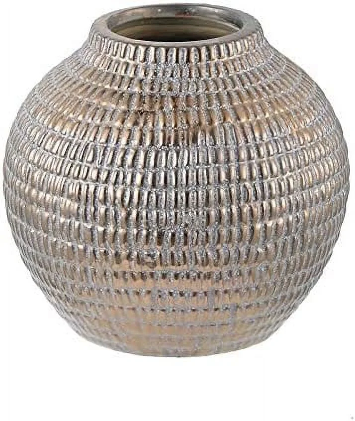 Group Tribal Chic Ceramic Pot/Vase D8x7.5