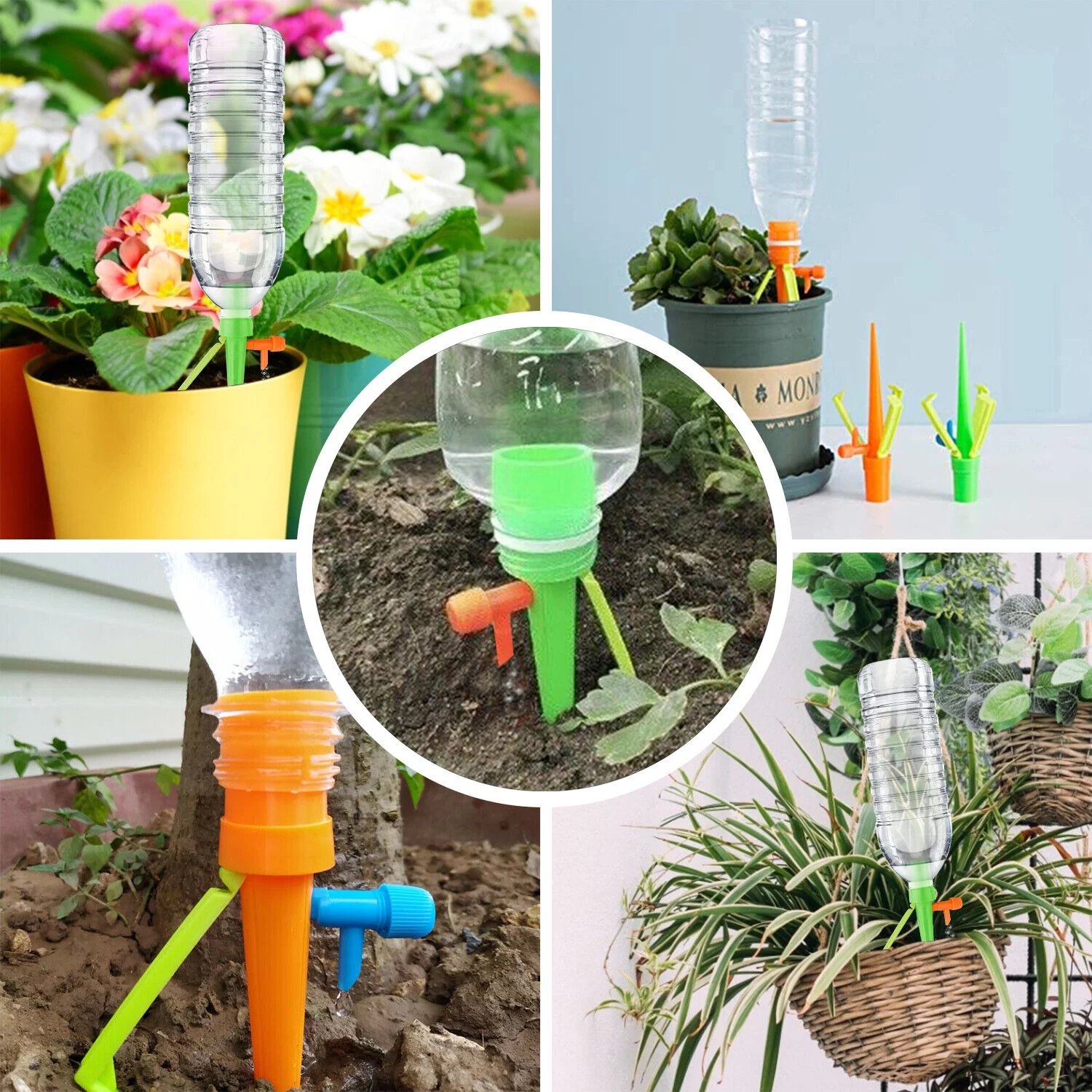 12/24/48 PCS Automatic Self Watering Spikes Plants Water Drip Irrigation System