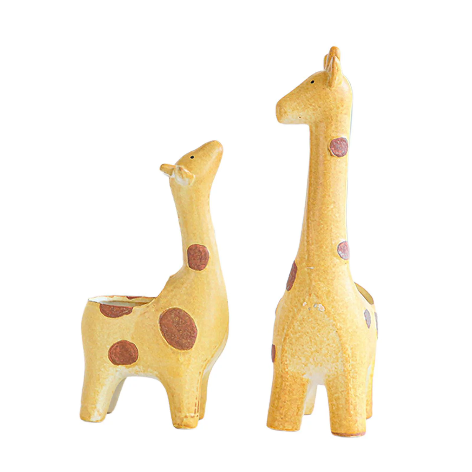 2 Pieces Animal Flower Pots Ceramic Plant Pots Flowerpot Ornament for Office