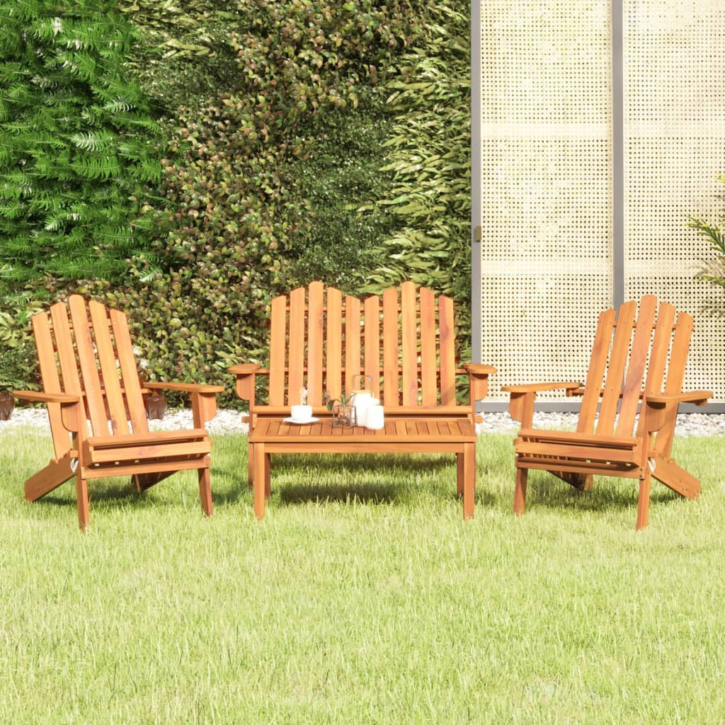 Dcenta 4 Piece Adirondack Patio Set Solid Wood Acacia