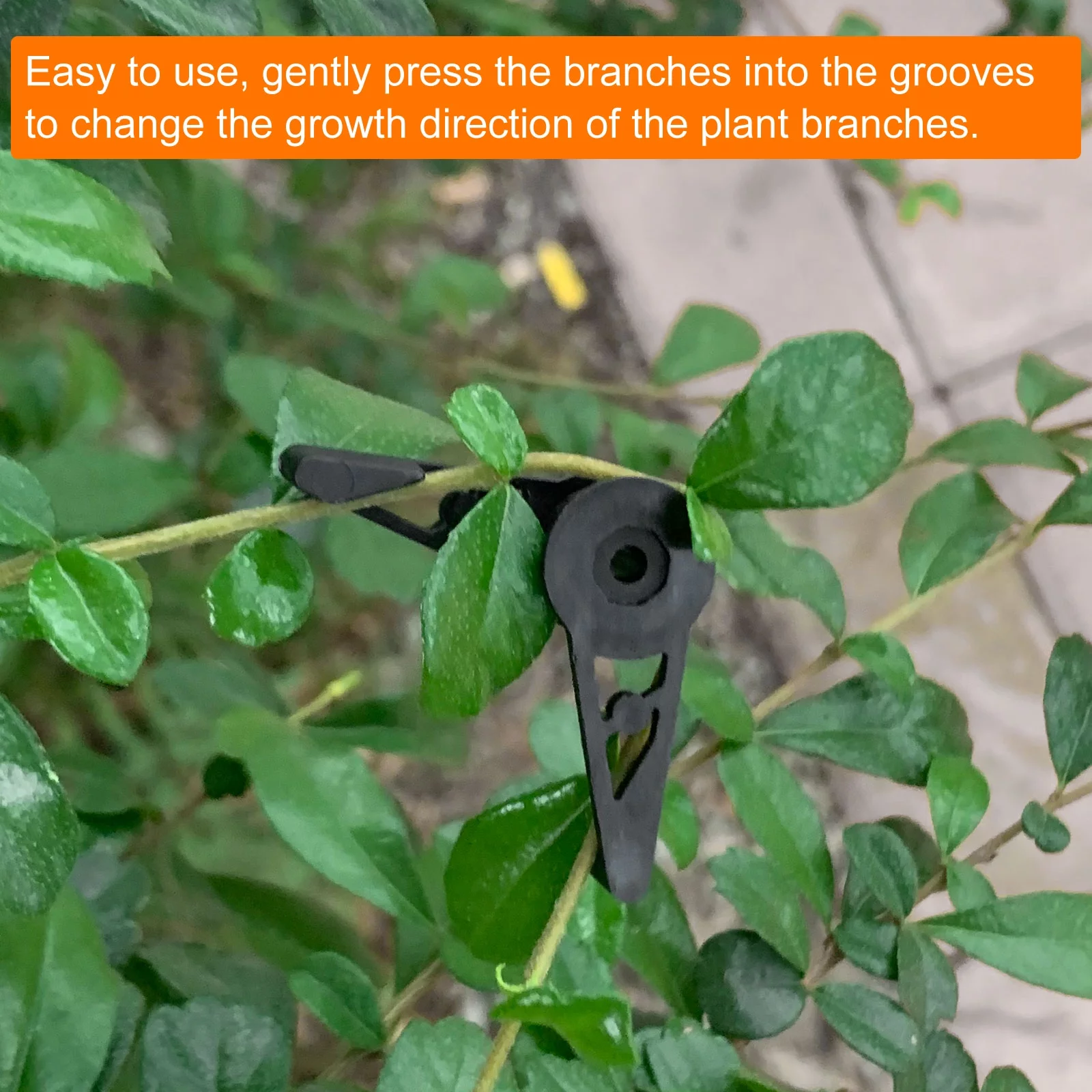 Uxcell 360 Degree Adjustable Plant Bending Clip Fixing Branch Shape Black 40 Pack