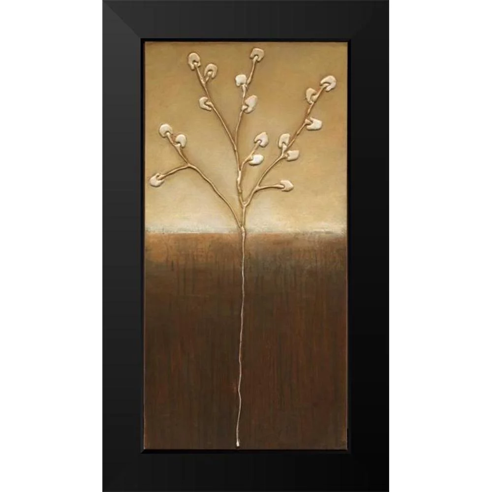 Eve 9x14 Black Modern Framed Museum Art Print Titled - Pussy Willows II