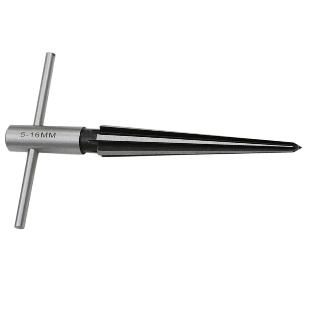 oshhnii 5xT Handle Taper Reamer Hand Held Tapered Hole Pipe Reaming Tool 5-16mm