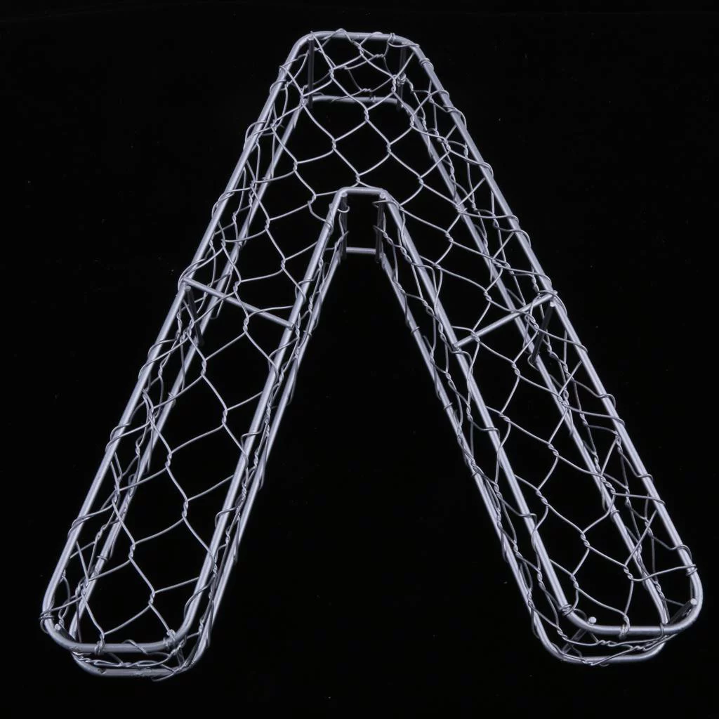 Alphabet Iron Wire Wreath Frame Succulent Pot Metal Planter Plant Holder