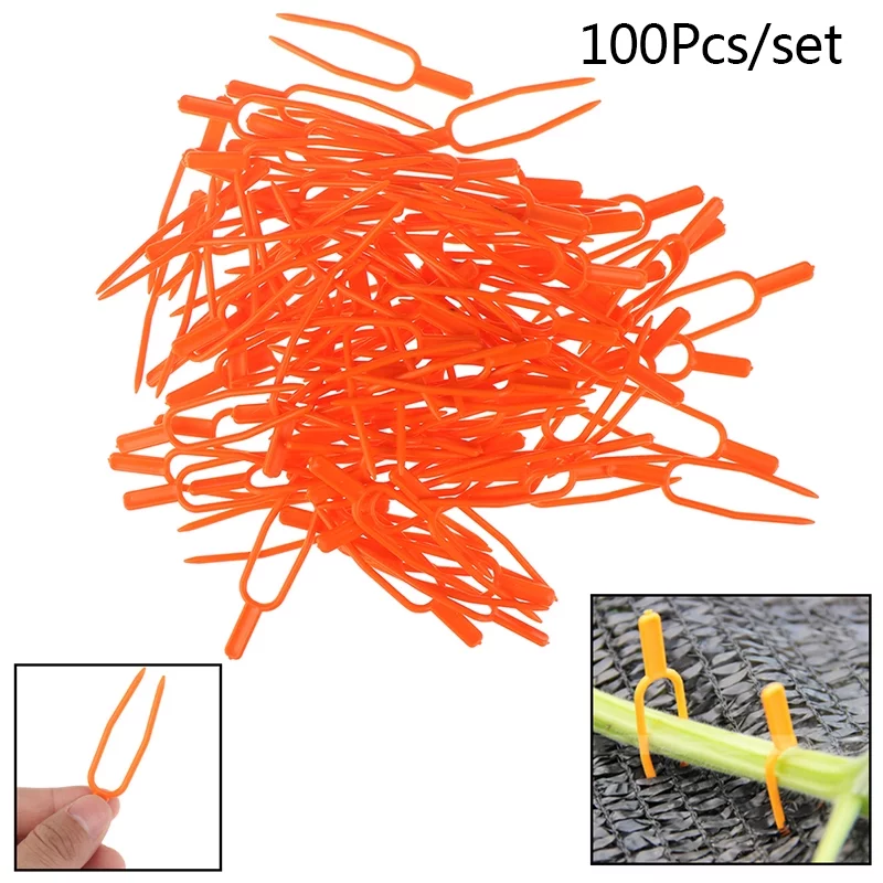 100pc Useful Garden tools Plastic Quality Plant Clips Stolons fixing fastening