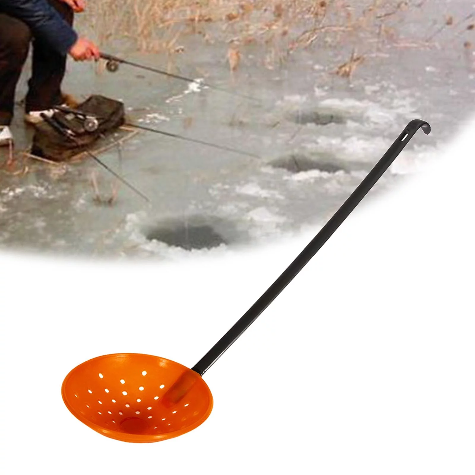 Lightweight Ice Fishing Scooper, Slush, design of hook Fishing red