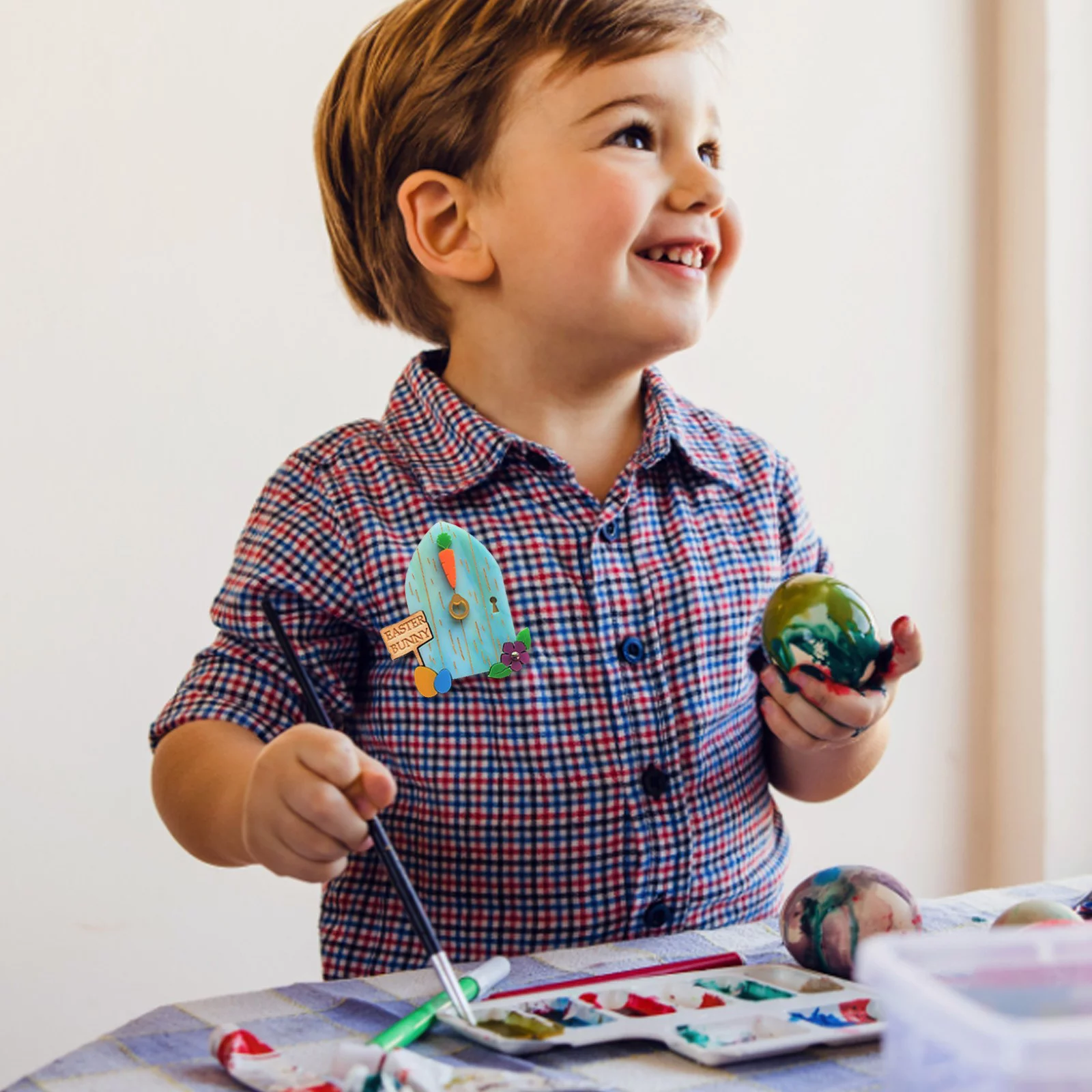 iju7gthy Gold Earrings Hoops 4Th of July Easter Bunny House Carrot Brooch Acrylic Brooch Happy Spring Brooch