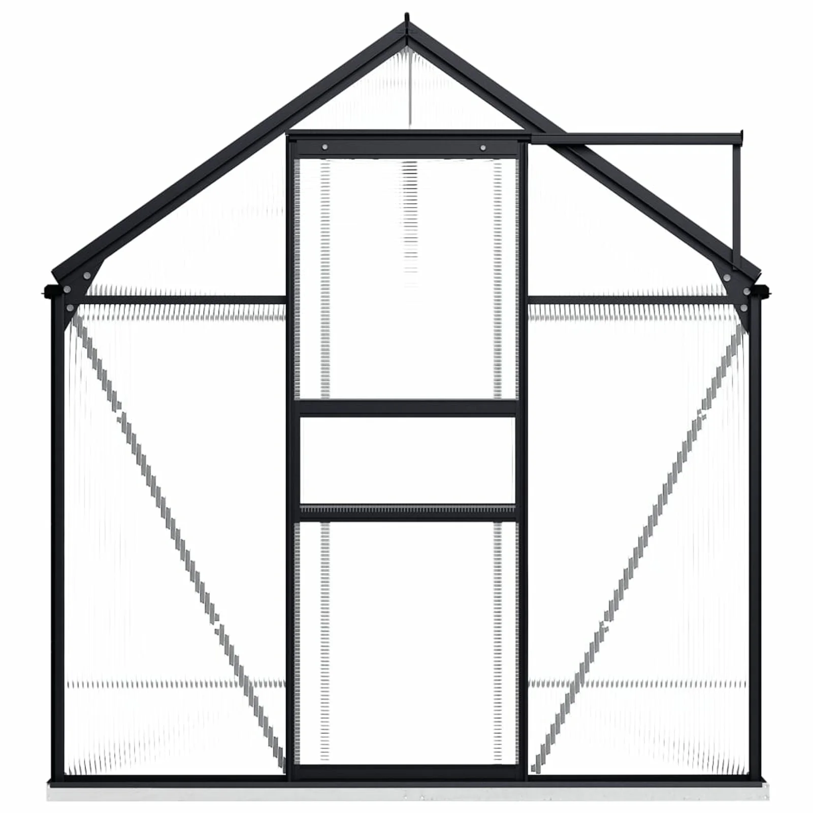 Aibecy Greenhouse with Base Frame Anthracite Aluminum 51.1 ft²
