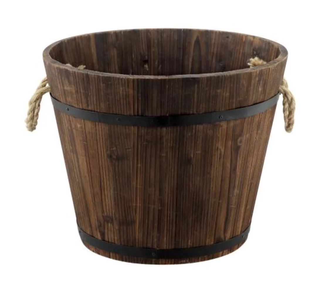 Red Shed JFT16075 Whiskey Barrel Planter with Rope Handles