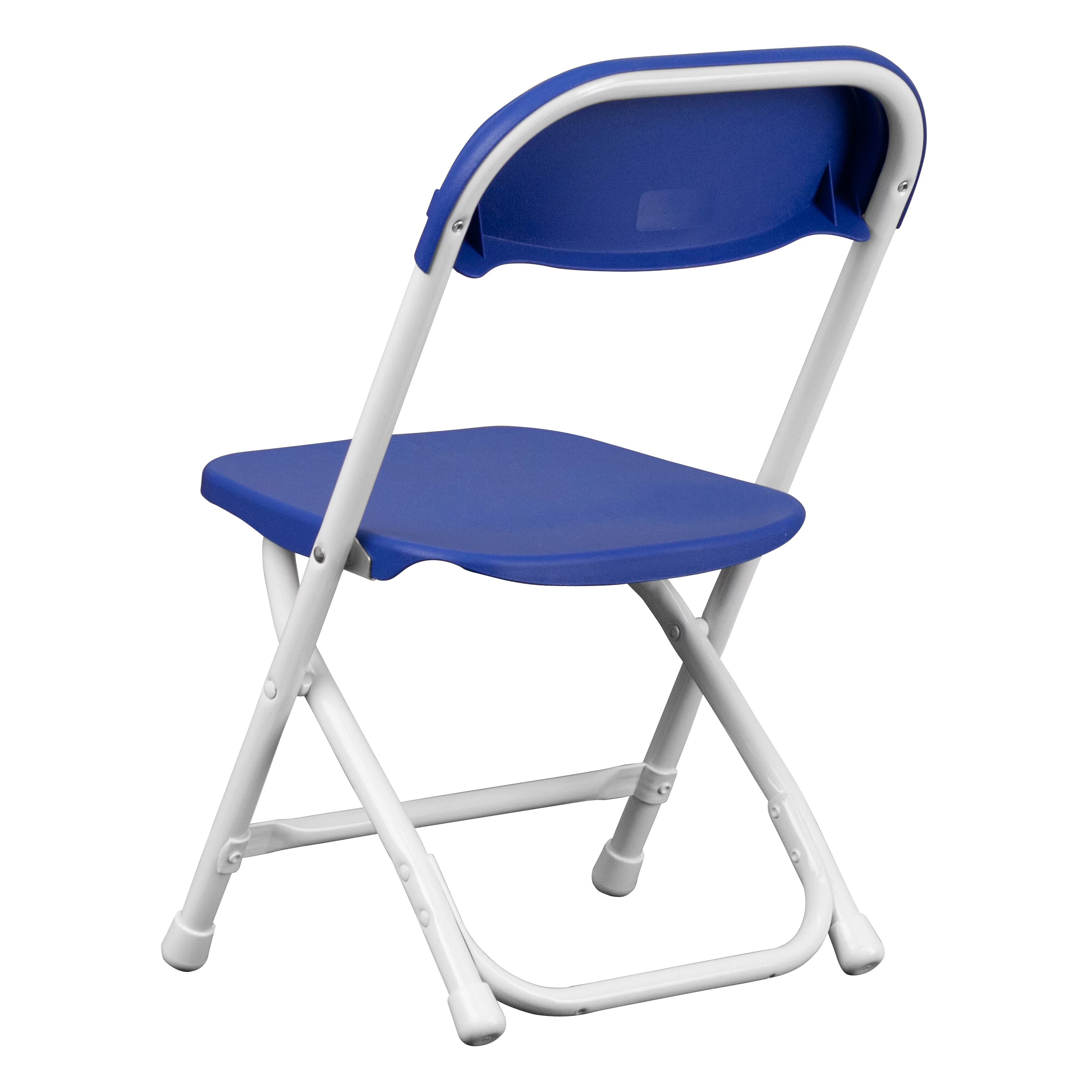 BizChair 10 Pack Kids White Plastic Folding Chair